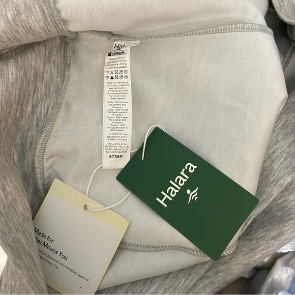 Halara Mock-neck Relaxed Casual NWT Sweatshirt Small Grey Athleisure W Pockets - Picture 6 of 6